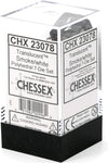 Chessex Translucent: 7pc Smoke/White,Grey