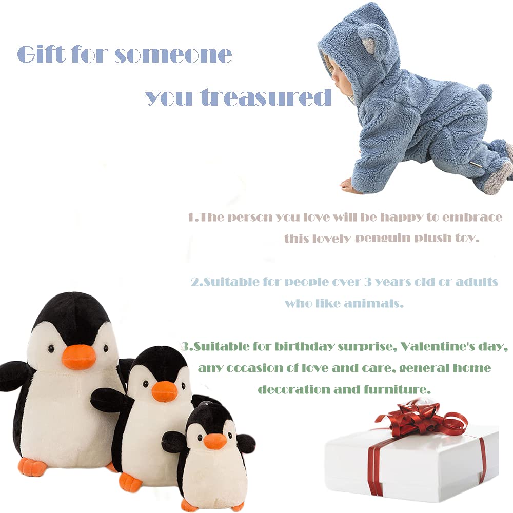 CHELEI2019 11" Stuffed Penguin Plush Hug Pillow,Penguin Stuffed Animal