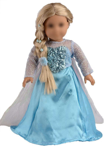 Sweet Dolly Doll Clothes Princess Dress Queen Costumes for 18 Inch Doll