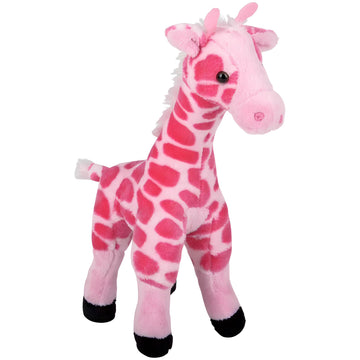 Rhode Island Novelty Majestic Pink Giraffe Plush, Soft Safari Animal Stuffed Toy for Kids, 11 Inch