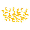 30Pcs Yellow Mini Plastic Artificial Bananas 1/12 Scale Dollhouse Accessories, Realistic Miniature Fruit Models for Fairy Garden Kitchen Decor & DIY