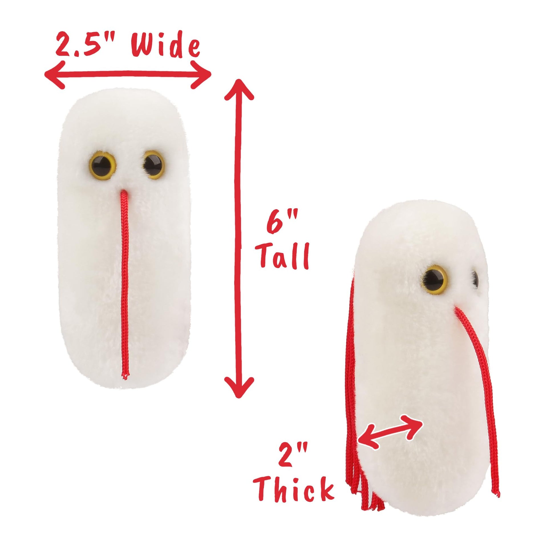 GIANTmicrobes Salmonella Plush -Learn About Food Safety, Bacteria and Gut Health with this Unique Fun Gift for Friends, Families, Teachers, Chefs