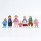 Sing2sky 7PCS Wooden Dollhouse Dolls for Playing House Gifts for Children, Wood, Articulated Pretend Play Figures, Smooth Splinter-Free Wood