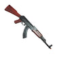 35" Foam AK Style Rifle Prop with Orange Safety Tip, Lightweight Foam Costume Weapon for Cosplay, Halloween, Film Prop, LARP Accessory, Not Real