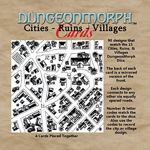 Inkwell Ideas DungeonMorph Cards: Cities, Ruins, Villages