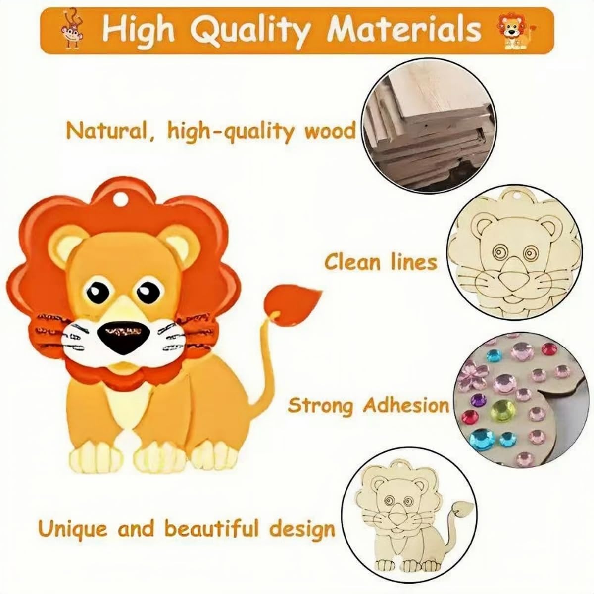 ShaoAngDuoMi 27PCS Paint Your Own Wooden Animal Crafts Kit - DIY Unfinished Wood Ornaments for Kids with Paint Pens & Stickers, Outdoor Art Activity