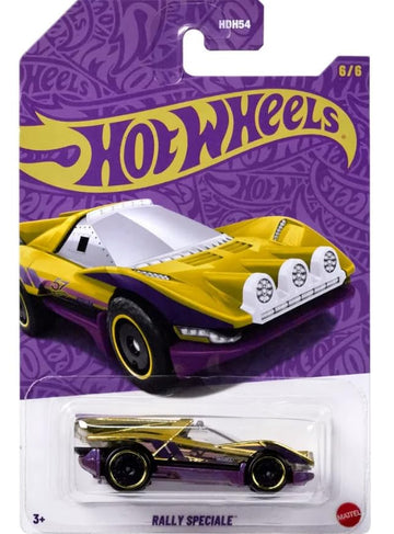 Mattel Hot Wheels Pearl & Chrome Rally Speciale, Purple Chase Car, 57th Anniversary, 1:64 Scale Diecast