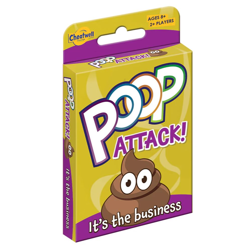 Outset Media Poop Attack Travel Card Game - The Game that Takes an unprecedented Look at the Wonders of the Animal World! - for 2 or More Players Ages