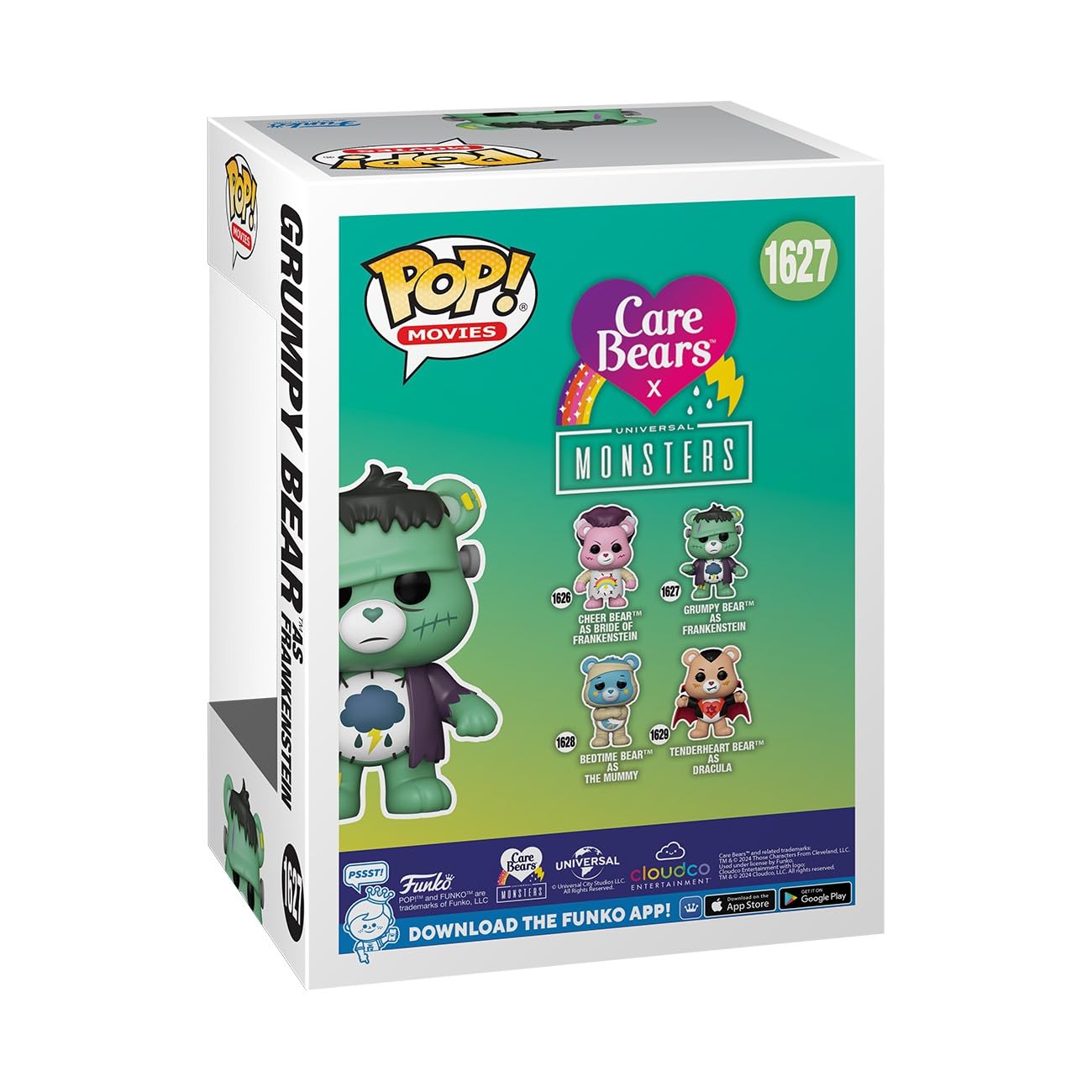 Funko Pop Movies: Universal Monsters X Care Bears - Grumpy Bear As Frankenstein - Collectable Vinyl Figure - Gift Idea - Official Merchandise - Toys