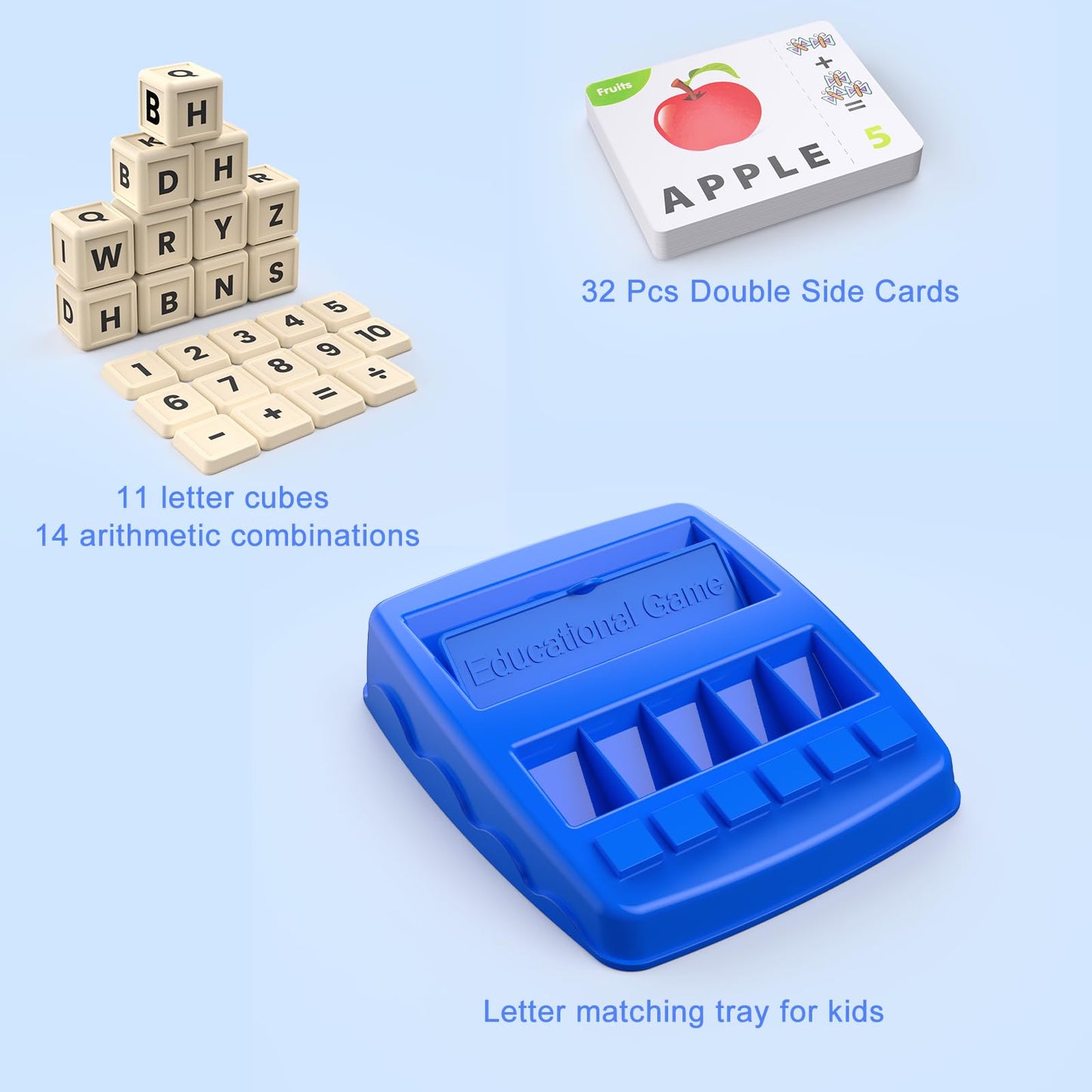 Educational Toys Learning Games for Kids 3-8, Matching Letter Spelling Early Math Game for Preschool& Kindergarten Kids Boys and Girls ?Christmas