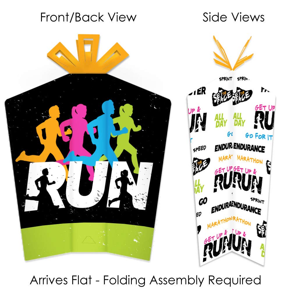Big Dot of Happiness Set the Pace - Running - Table Decorations - Track, Cross Country or Marathon Party Fold and Flare Centerpieces - 10 Count