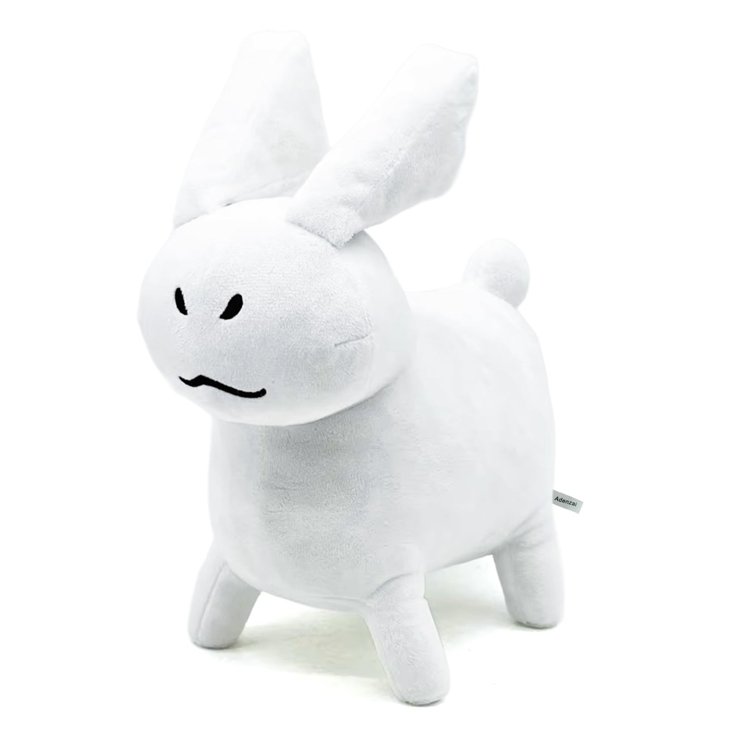 Adenzai White Gubby Rabbit Plush Toy - Soft Forsaken Gubby Plush Stuffed Animal, Cute Game Character Collectible Plushie Gift for Kids and Gamers