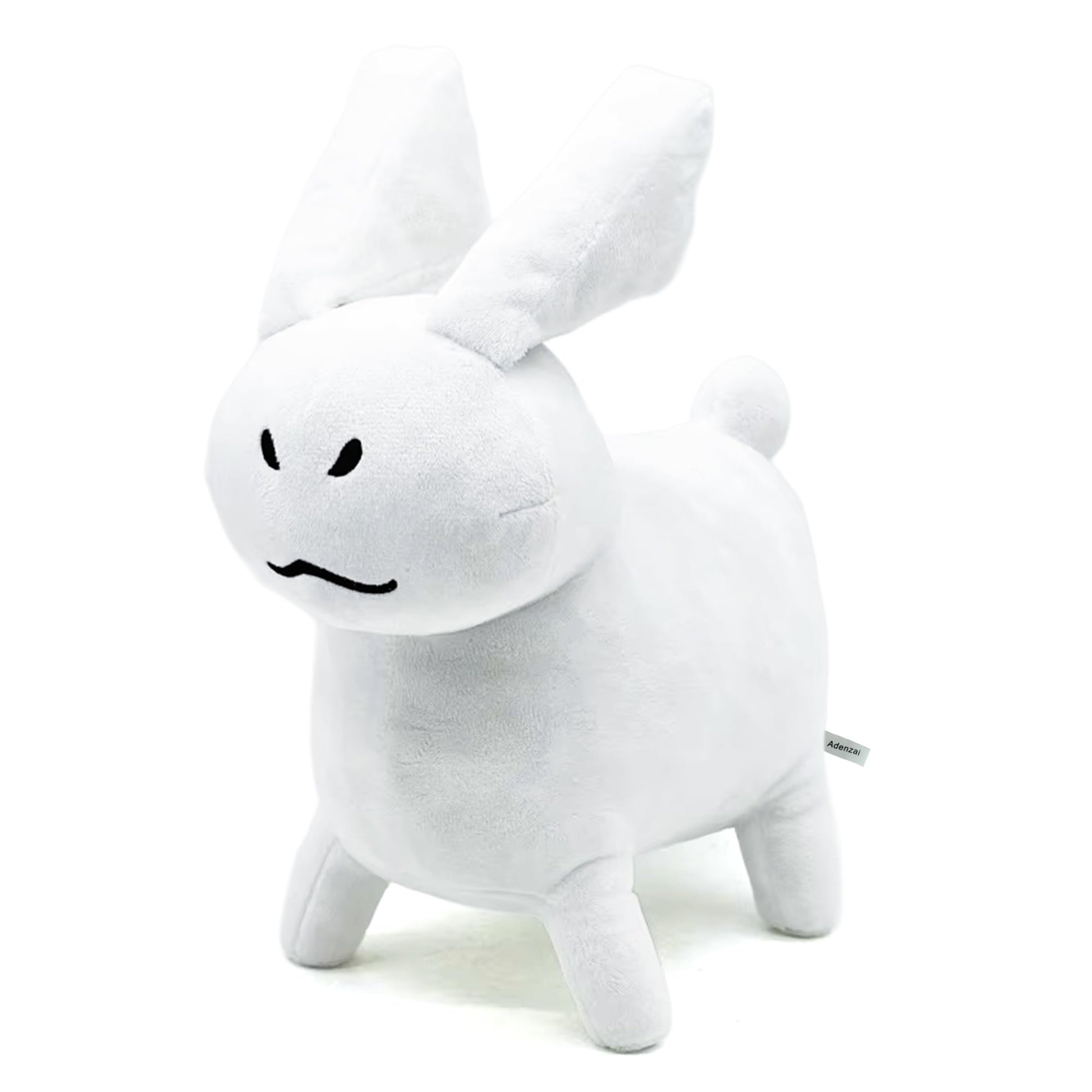 Adenzai White Gubby Rabbit Plush Toy - Soft Forsaken Gubby Plush Stuffed Animal, Cute Game Character Collectible Plushie Gift for Kids and Gamers