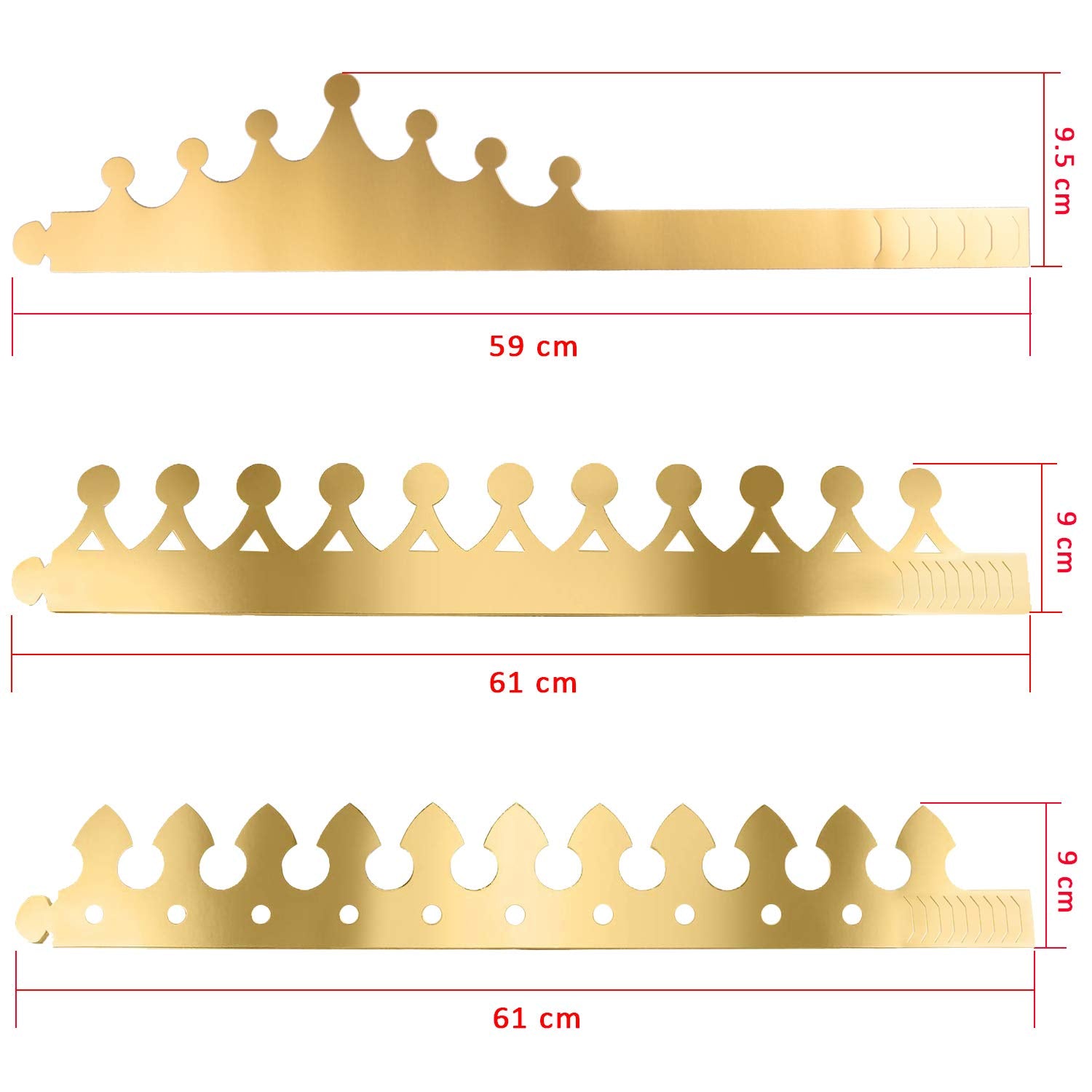 SIQUK 27 Pieces Golden Paper Crown Party Gold Crowns Hats King Crowns for Party and Celebration