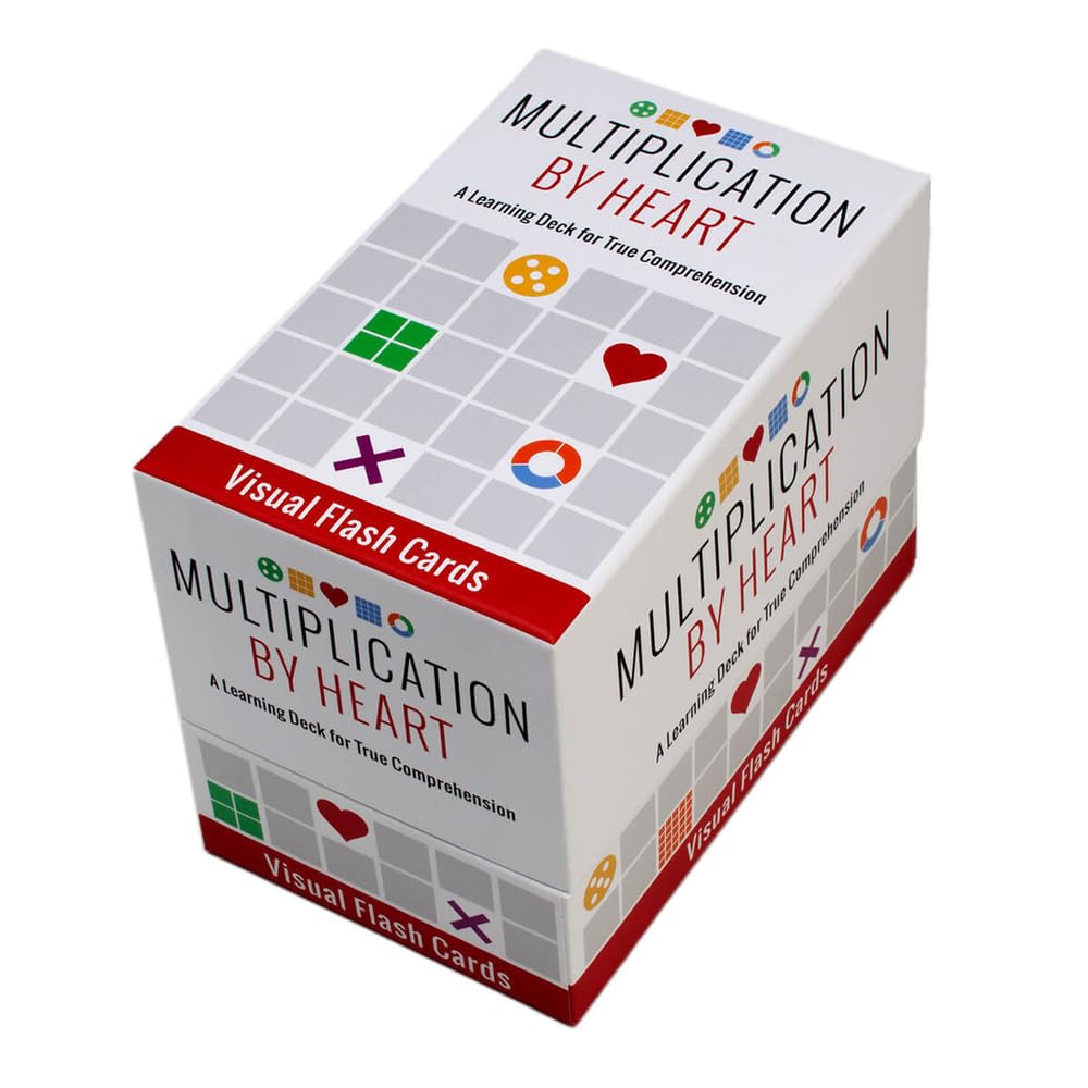 Math for Love Multiplication by Heart | Multiplication Flash Cards for Kids Grades 3-5 | Visual Spaced Repetition for Fact Mastery in 5 Minutes a Day