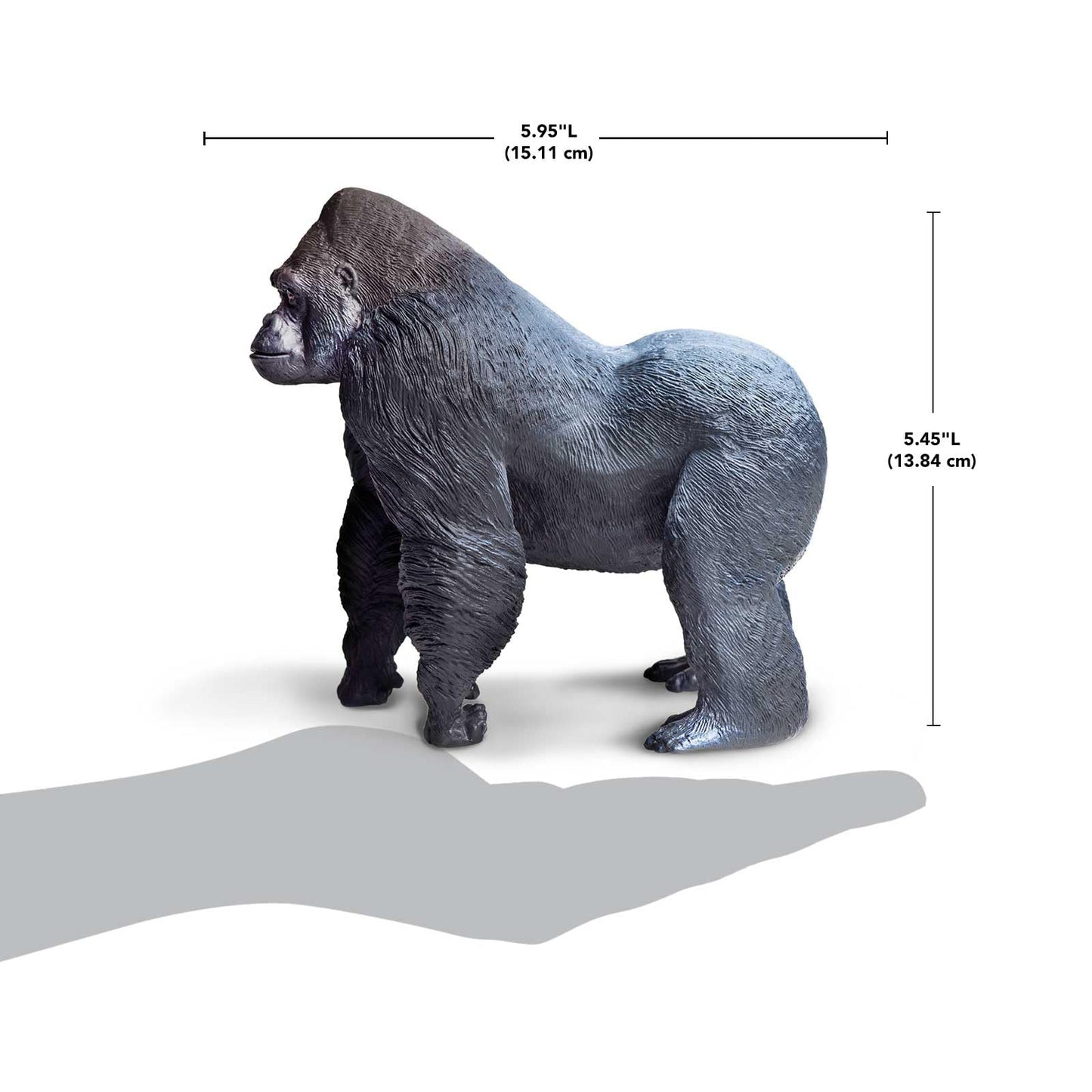 Safari Ltd. Silverback Gorilla Figurine - Realistic 6.25" Figure - Educational Toy for Boys, Girls, and Kids Ages 1+