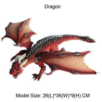 FLORMOON Animal Figures Realistic Dragon Plastic Early Educational Toys Cupcake Topper Party Gift for Kids 2+ Year Old