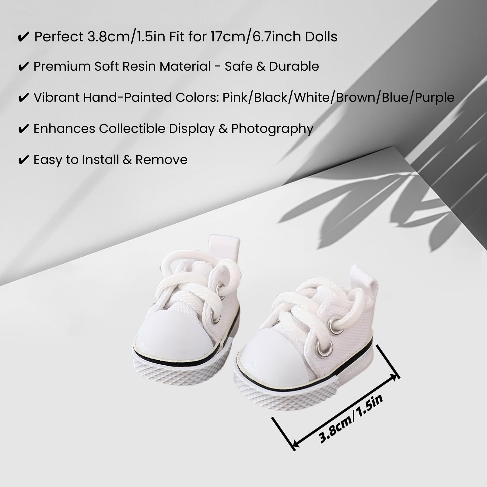 Clothes for Lu bubu Dolls(NO Doll) Accessories, Stylish Kawaii Overalls Outfit Set 4 Pieces Bib Pants for 17cm Dolls, Cute Doll Hat Shoes Clothing Set