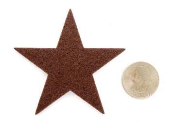 Playfully Ever After 1.5 and 3 inch Combo Size Felt Star Stickers 46pc (Brown)