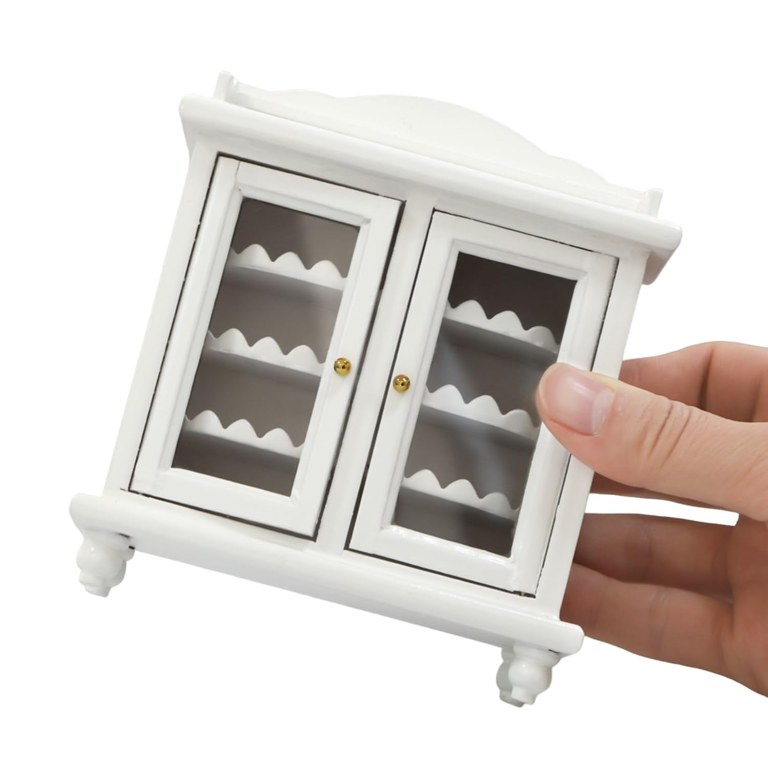 iLAND Dollhouse Furniture Mini Wine Cabinet Dollhouse Kitchen 1 12 Scale Furniture for Miniature Wine Bottles Wooden Mini House Shelf Mini House Décor