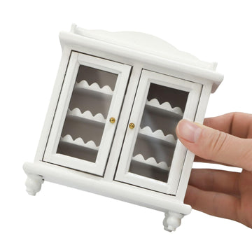 iLAND Dollhouse Furniture Mini Wine Cabinet Dollhouse Kitchen 1 12 Scale Furniture for Miniature Wine Bottles Wooden Mini House Shelf Mini House Décor