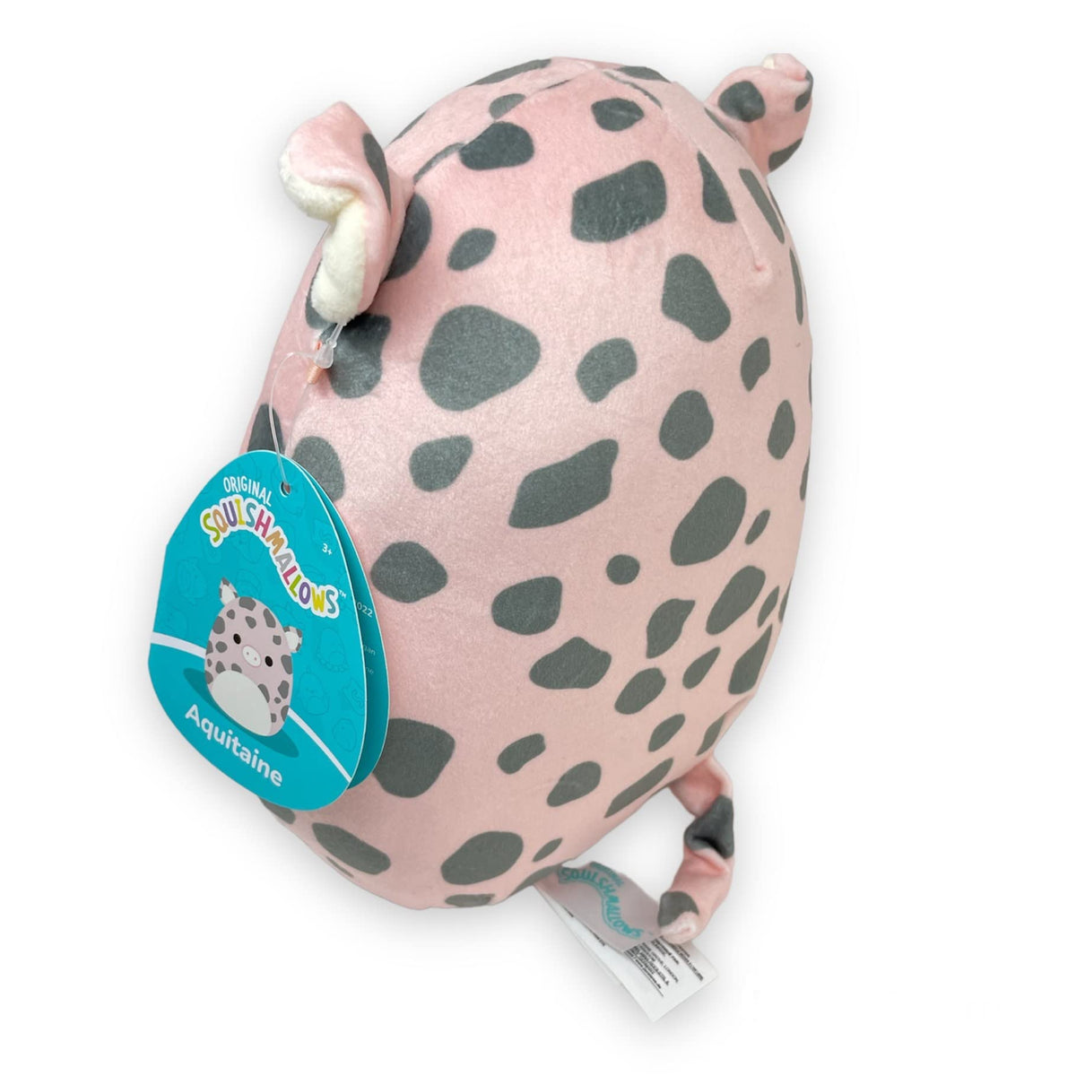Squishmallow Official Farm Squad Pig Squishy Soft Plush Toy Animals Rare 2022 Release (Aquitaine Pig Pink with Gray Spots) (SQ22-8FAST-UCC)