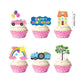 Pink Pig Birthday Party Supplies,Birthday Banner Cake Toppers Balloons,Pink Pig Theme Party Decorations
