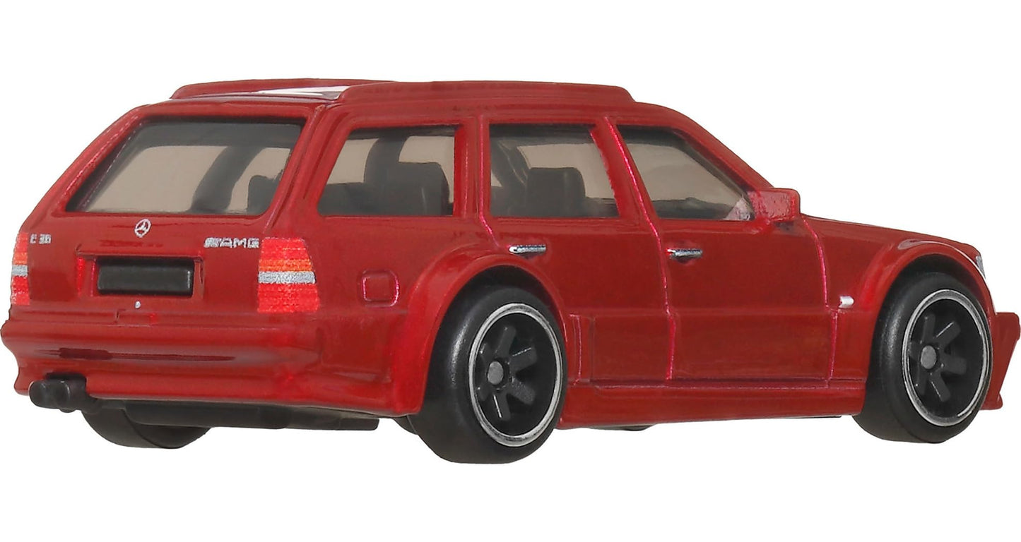 Hot Wheels Premium Car Culture Fast Wagons 1:64 Scale Die-Cast Mercedes-Benz AMG E 36 Estate Collectible with Real Riders Tires & Metal Body & Chassis