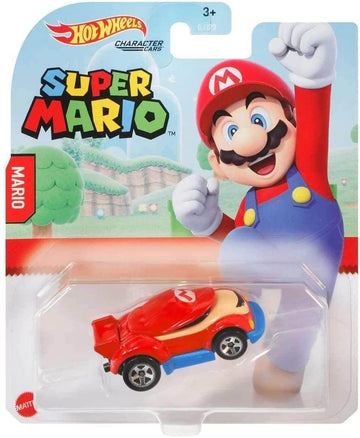Hot Wheels Super Mario Character Cars - Complete Bundle of 6 (GJJ23?956G) | Includes Mario, Luigi, Princess Daisy, Blue Yoshi, Donkey Kong & Bullet
