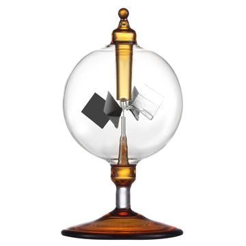 Yiluren Solar Crookes Radiometer Glass Windmill Handmade for Party Home Decoration Gift Orange S