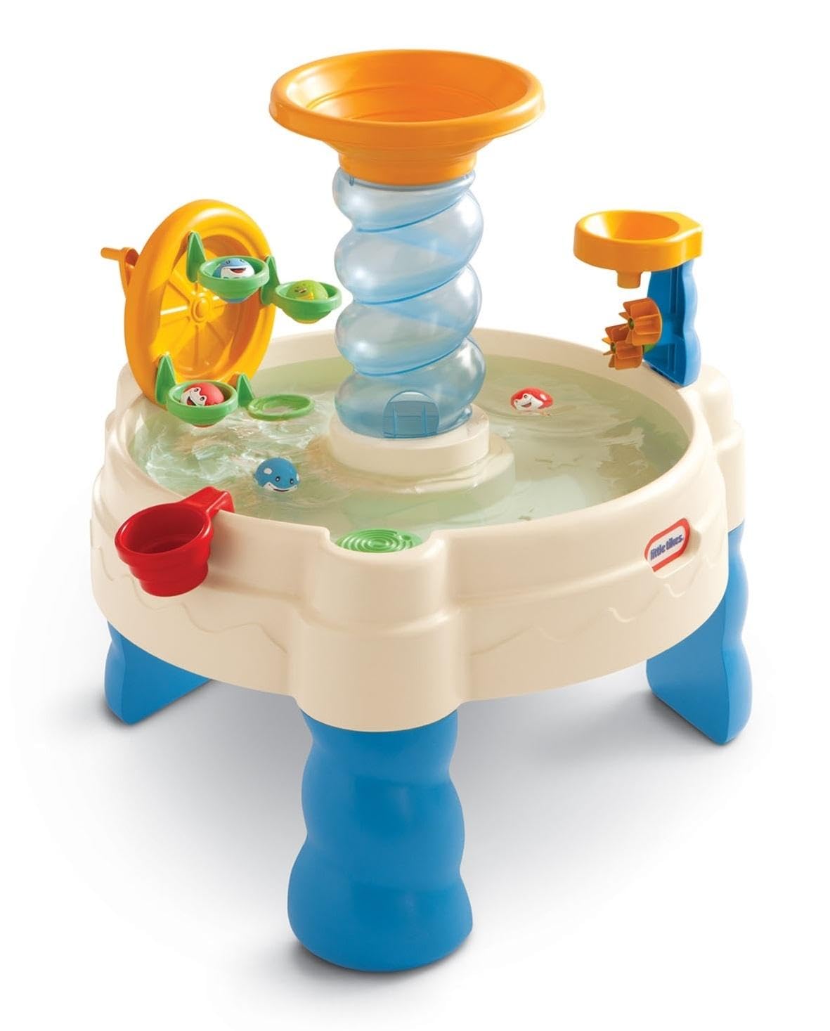 Little Tikes 0050743173752 Spiralin' Seas Water Table-Garden Game-Encourages Active and Imaginative Play-Includes 5 Balls and 1 Cup-for Toddlers from