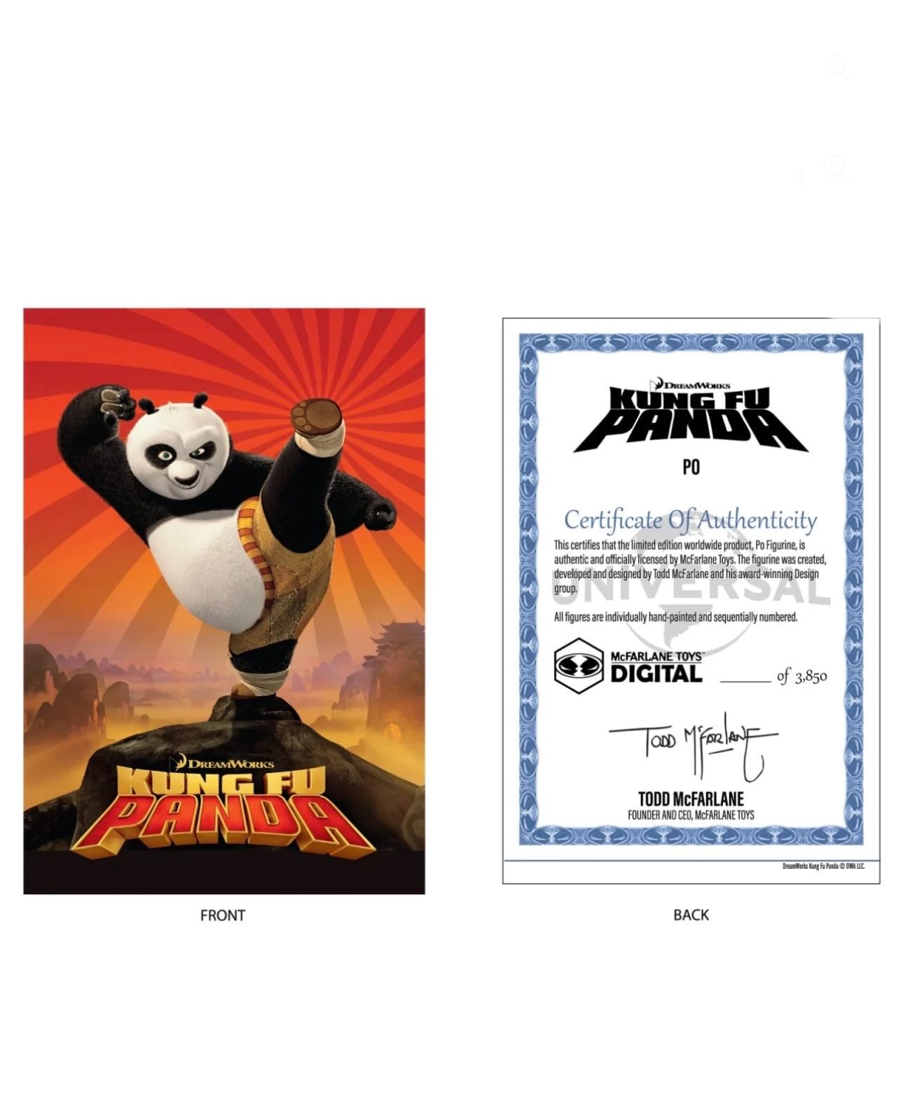 Po (Movie Maniacs: Kung Fu Panda) 6" Posed Figure with McFarlane Toys Digital Collectible (PRE-ORDER ships April)