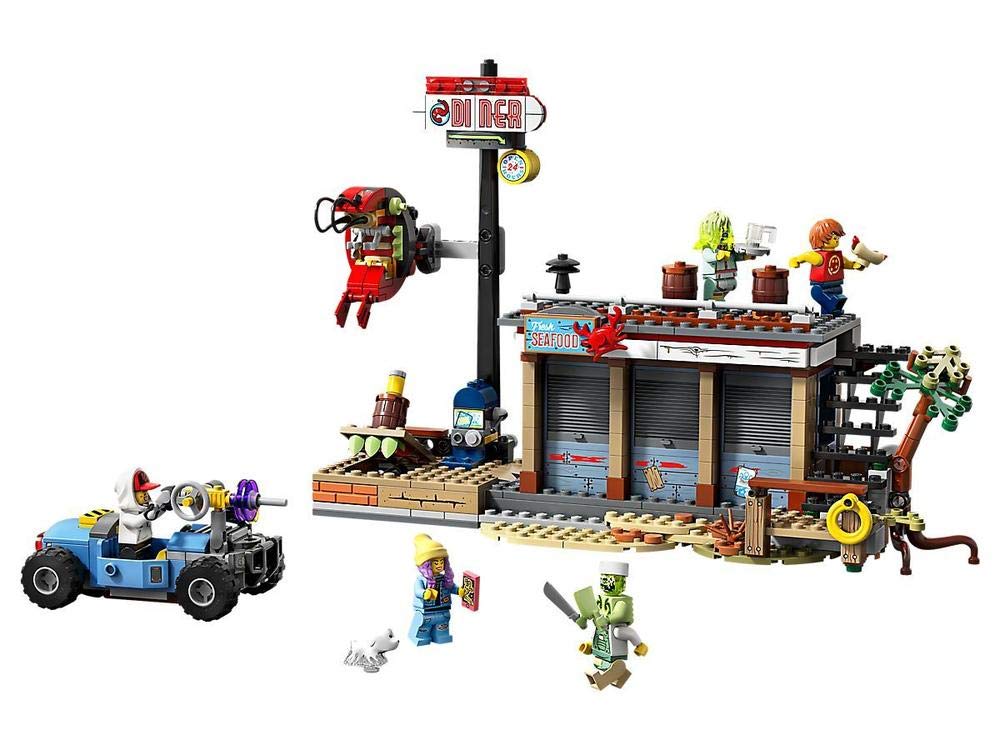 LEGO Hidden Side Shrimp Shack Attack 70422 Augmented Reality [AR] Building Set with Ghost Minifigures and Toy Car for Ghost Hunting, Tech Toy for Boys