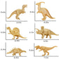 BOLZRA Metallic Gold Plastic Dinosaurs Figurine Toys, 12PCS Golden Dinosaur Figures for Boys Girls, Baby Shower, Bridal Shower Decorations, Kids Dino
