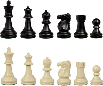 WE Games Bobby Fischer Ultimate Chess Pieces Set, Staunton Plastic Tournament Chess Set - Extra Queens, Triple Weighted