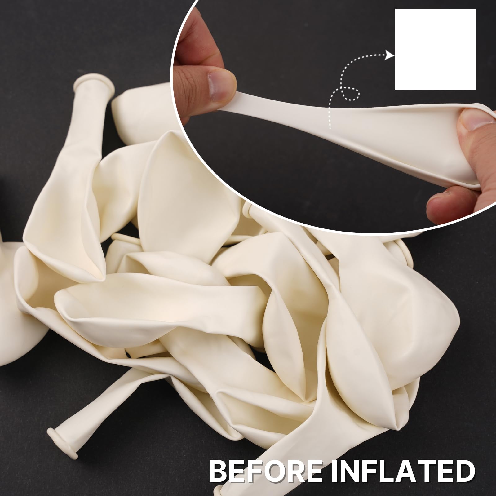PartyWoo White Balloons 100 pcs 10 Inch Matte White Latex Helium Balloons for Wedding Bridal Graduation Engagement Baby Shower Gender Reveal Easter