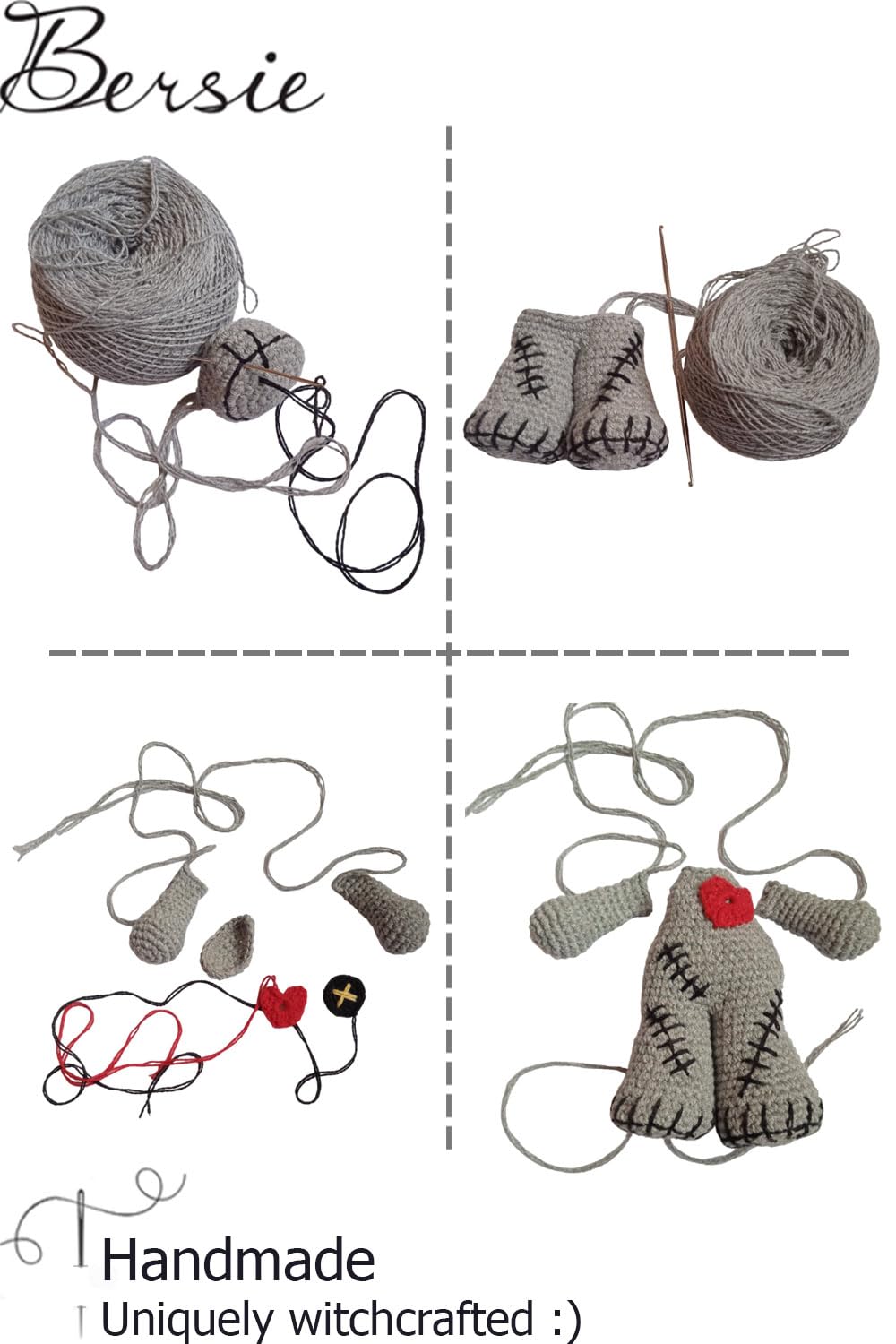 Bersie Handmade Voodoo Doll - Ashy