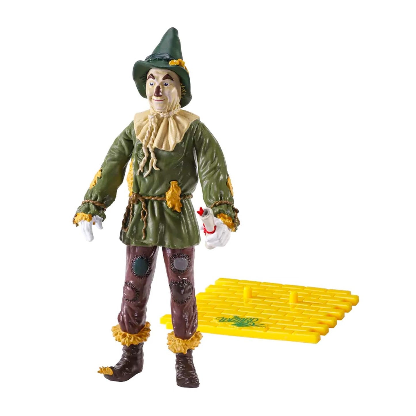 Wizard of Oz Collectible Figure Set - Bundle with Scarecrow Action Figure and Display Stand Plus Stickers | 7" Scarecrow Bendy Figure Toy
