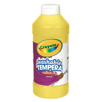 Crayola Artista II Washable Tempera Paint - Yellow (16oz), Kids Arts & Crafts Supplies, Easy Squeeze Bottle, Nontoxic