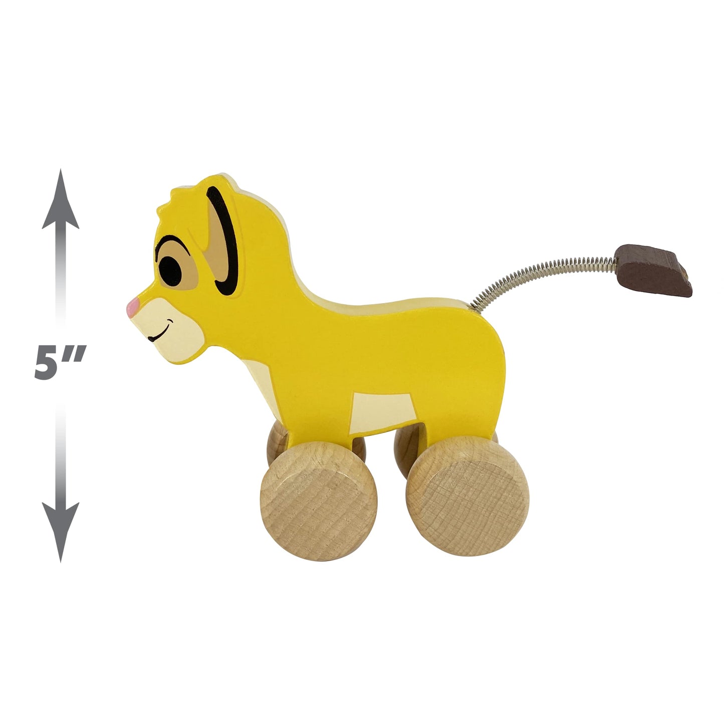 Disney Wooden Toys Simba, Small 5-inch Clutch Toy Figure, Kids Toys for Ages 18 Month by Just Play