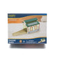 maxim enterprise, inc. Wooden Train Engine Shed, Multicolor Railway Shed Houses 2 Toy Engines, Wood Train Accessories with 2-Way Switching Track