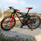 YEIBOBO ! Alloy Mini Downhill Mountain Bike Toy, Die-cast BMX Finger Bike Model for Collections (Black/Red)