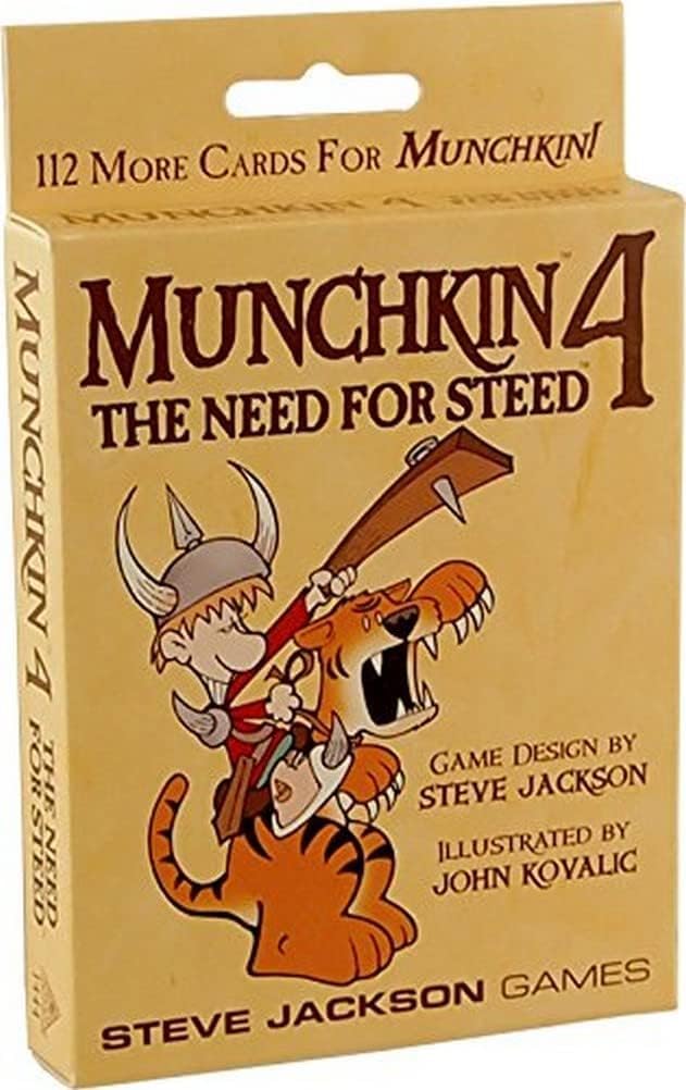 Munchkin 4 - The Need For Steed Card Game Expansion |112-Card Expansion | Adult, Kids, & Family Game | Fantasy Adventure RPG | Ages 10+ | 3-6 Players