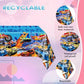 41PCS Happy Race Car Birthday Party Supplies Cars Theme Birthday Party Decorations Disposable Tableware Include Plates Napkins Tablecloth For Kid Boys