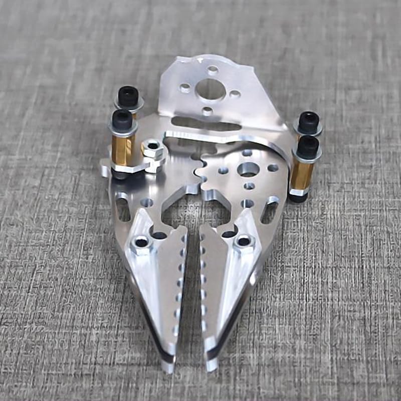 yuenhoang 1PCS Mechanical Robot Arm Silver Metal Mechanical Claw Max Jaw Opening Distance 61mm RC Robotic Paws Gripper Parts for DIY Remote Control
