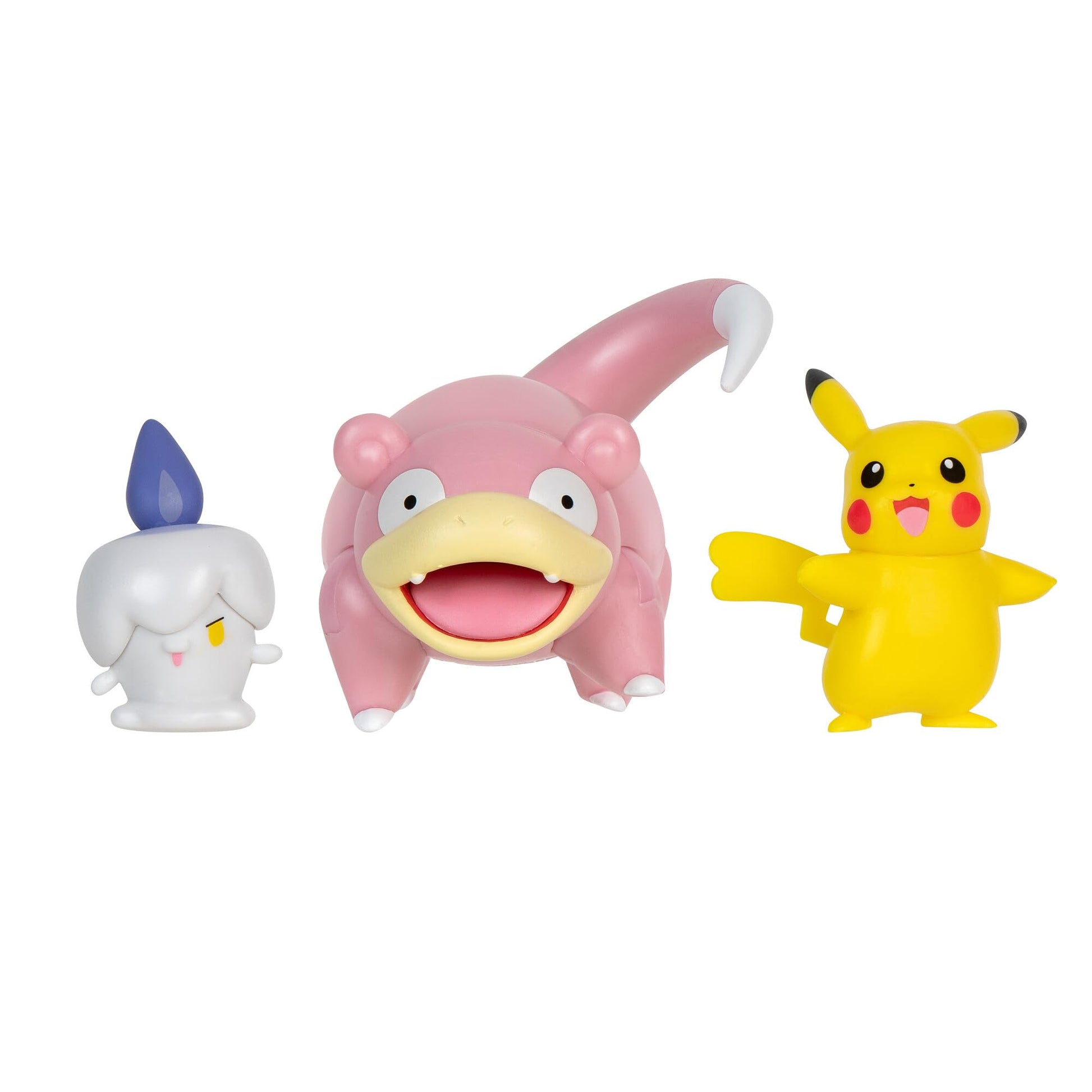 Pokemon Toy Figures Set - Pokemon Battle Figure 3PK: Pikachu, Litwick, Slowpoke, Mutli, PKW3056