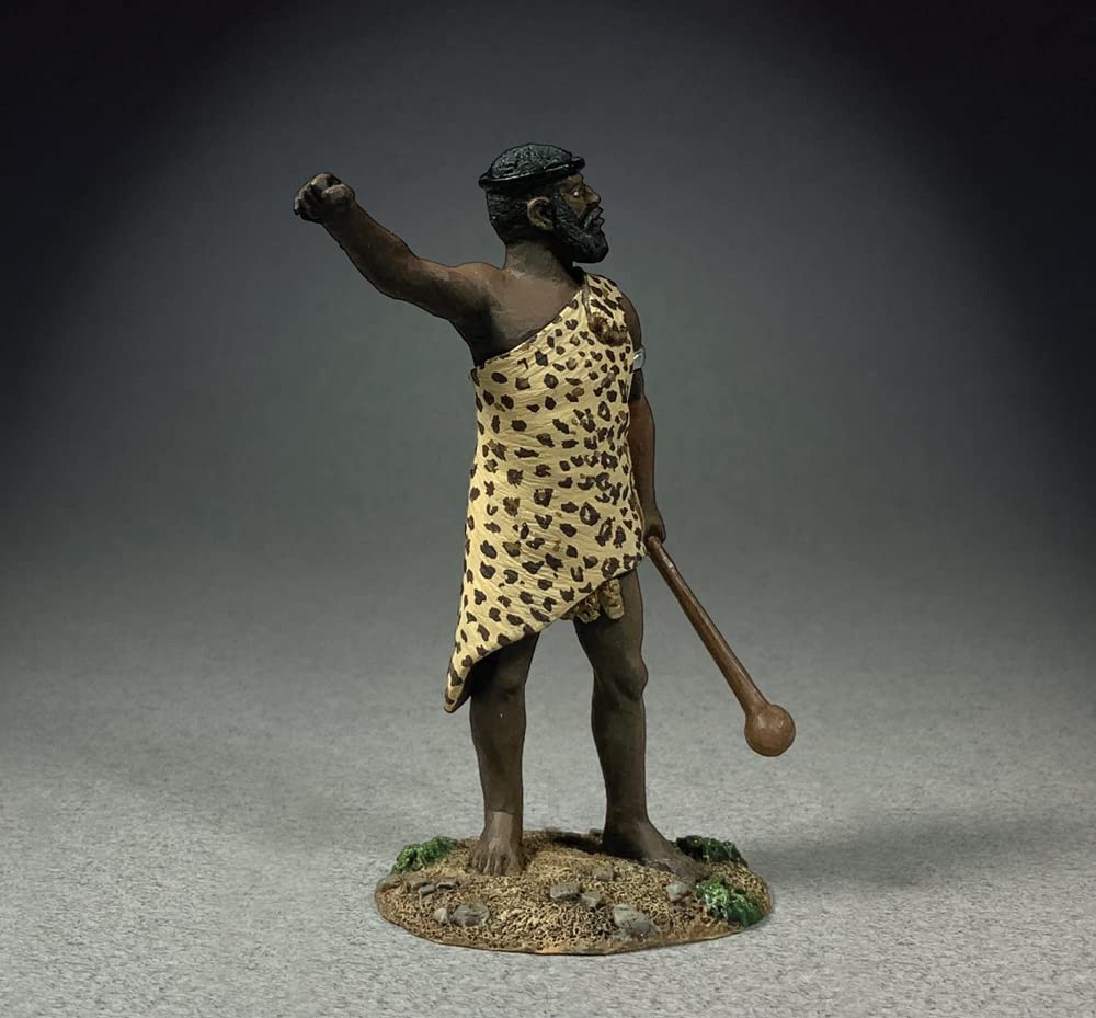 W. Britain Anglo Zulu War 20204 Zulu Chief Signalling 1879 1:30 Scale Metal