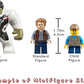 Lego's The Lord of The Rings: Gandalf The Grey Mini Figure/Super Heroes Batman Minifigure Dark Gray Gold Belt/Wyldstyle with Hoodie Down + Bonus: 1