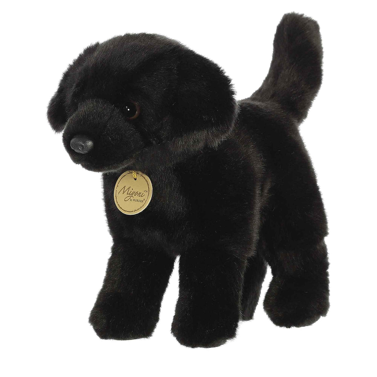 Aurora Miyoni 9.5" Black Labrador Realistic Stuffed Animal