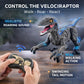 Remote Control Dinosaur Toy for Kids - RC Velociraptor Robot Dinosaur, Walking Robotic Dino with Lights & Roaring Sound, 2.4GHz Electronic Pet Dino